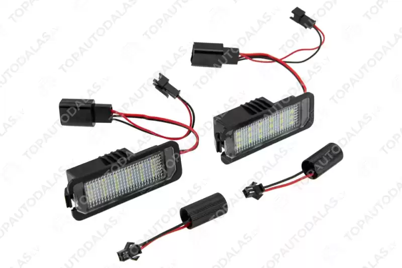 VW POLO 6N2 9N HATCHBACK 2000-2009 Numerio apšvietimas LED 1J6943021B 1K8943021